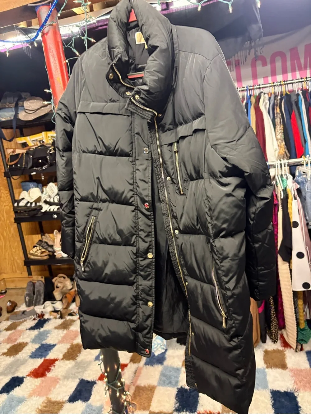 Michael Kors Black Puffer Coat ( LONG)